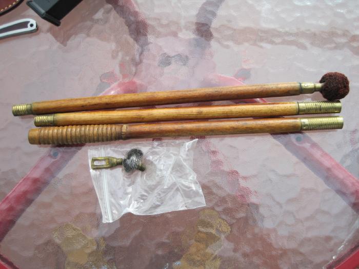 Vintage Wood Shotgun Cleaning Rod W_swab Brush Jag For Sale at